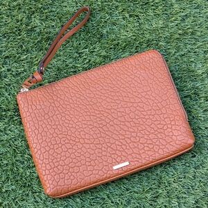 Brown Textured Men's Clutch